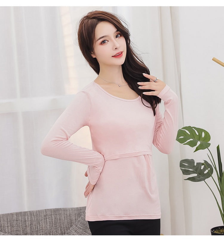Maternity T-Shirt – Pregnancy & Nursing Top for Comfortable Feeding