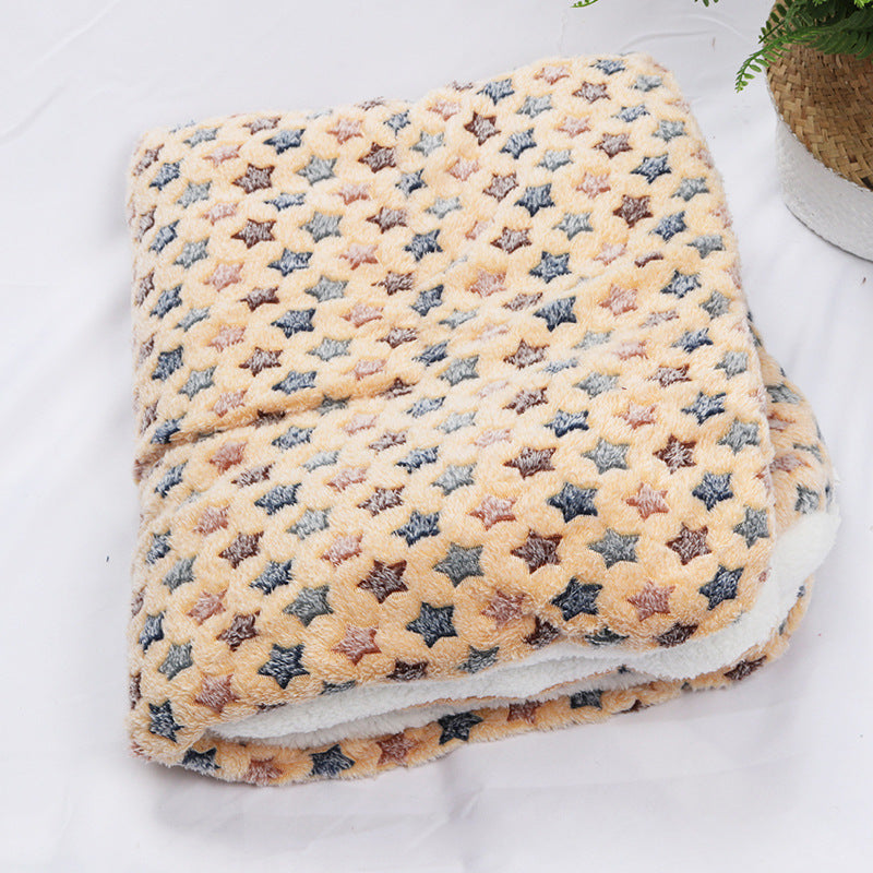 Pet Fleece Blanket – Soft Warm Mat for Dogs, Cats & Small Animals
