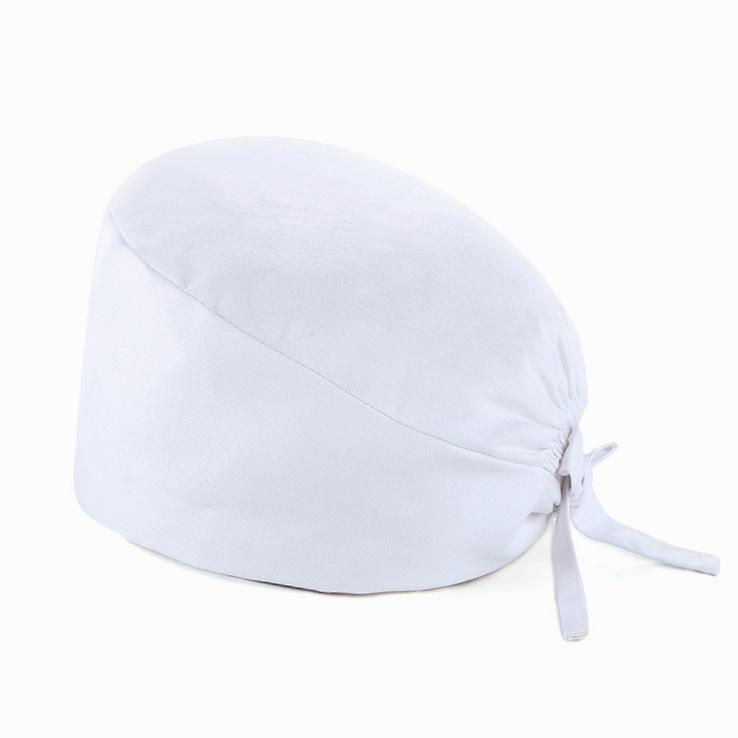 Pure Cotton Adjustable Nurse Cap – White Surgical Headwear for Women Doctors & Nurses