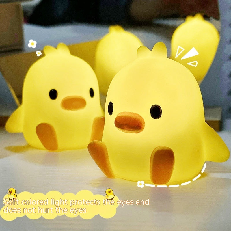Yellow Duck Bedside Lamp | Soft Ambient Night Light for Kids & Home