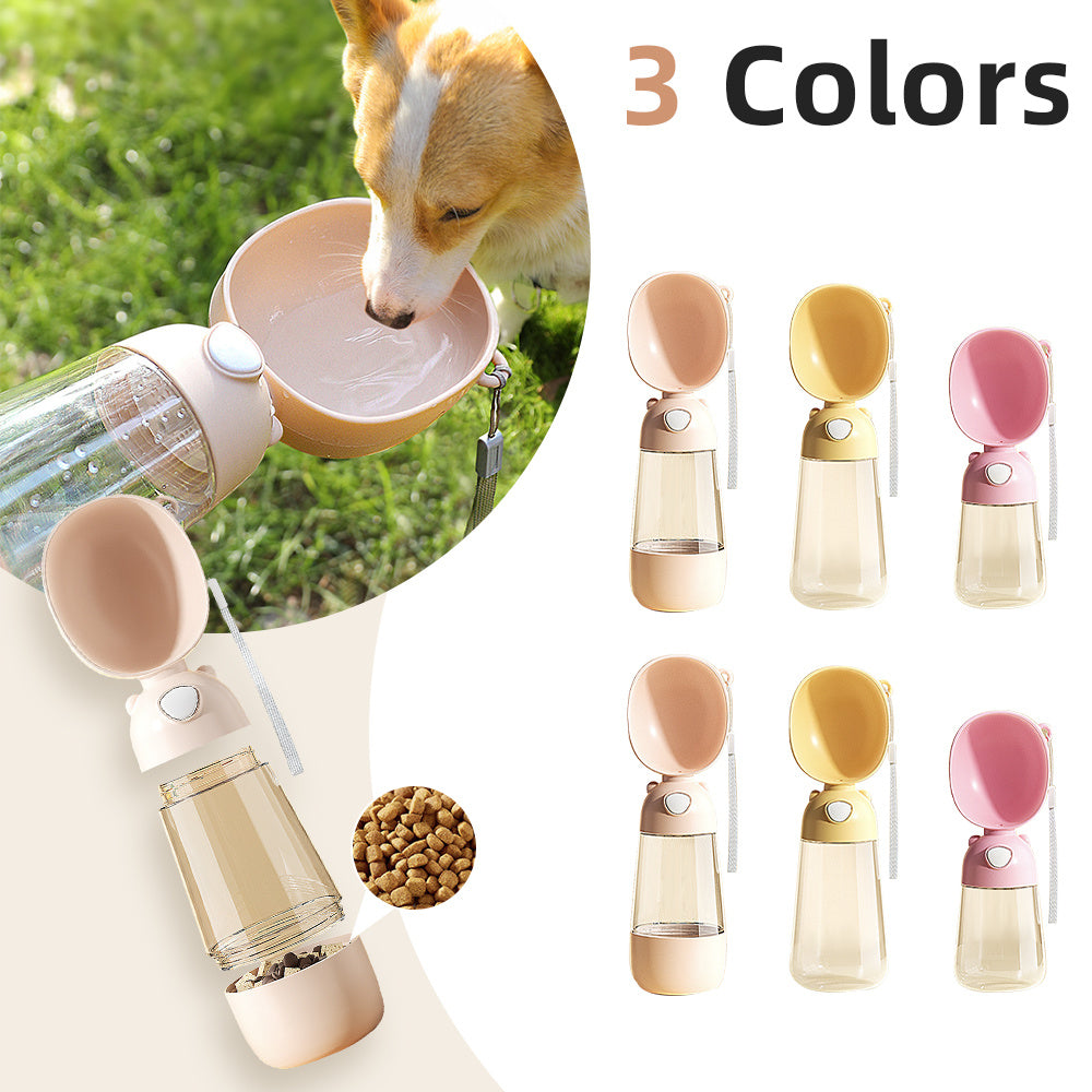 Outdoor Pet Water Bottle & Feeder | Portable Travel Bowl for Dogs & Cats