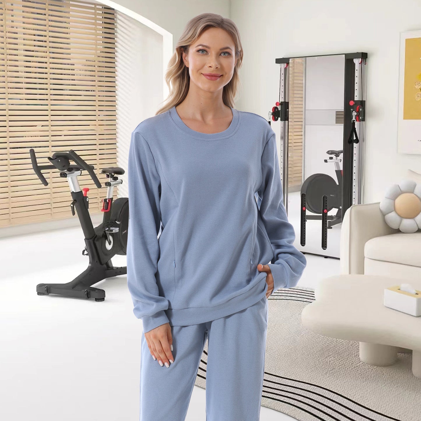 Long Sleeve Nursing Jumper – Warm Maternity Sweater for Pregnancy & Breastfeeding