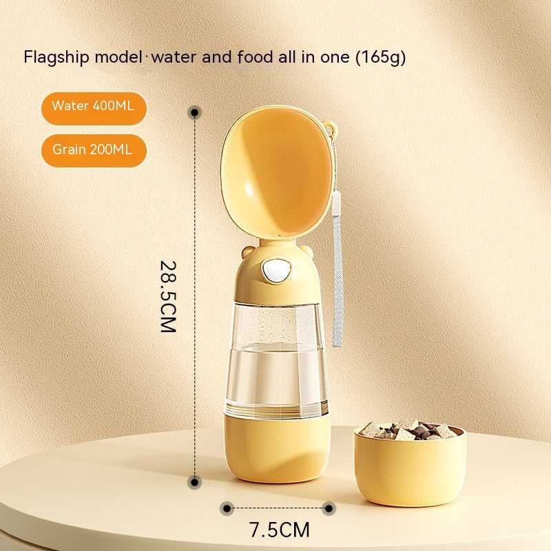 Outdoor Pet Water Bottle & Feeder | Portable Travel Bowl for Dogs & Cats