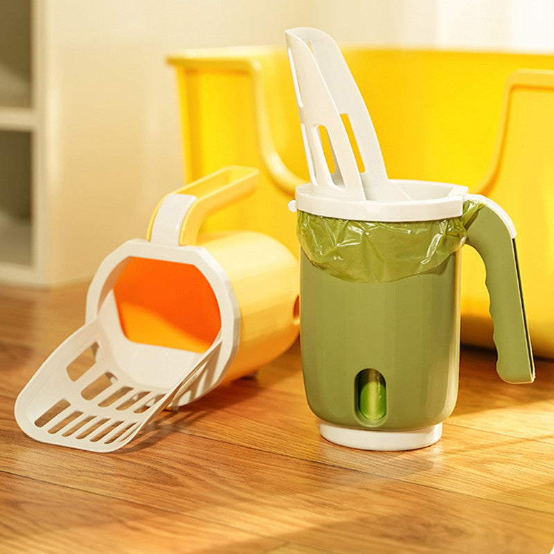 Integrated Cat Litter Scoop – Multi-Functional Pet Pooper Scooper
