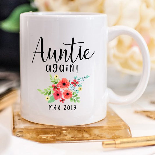 Aunt Pregnancy Announcement Cup Auntie Pregnancy