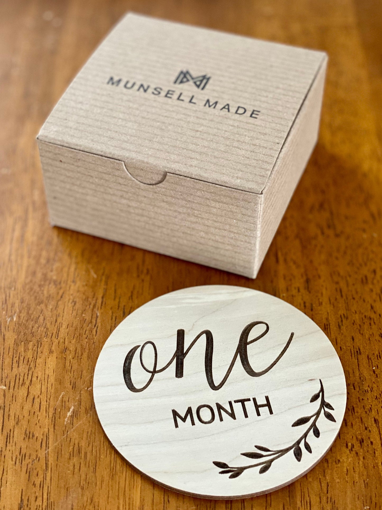 Baby Monthly Milestone Wood Card Set