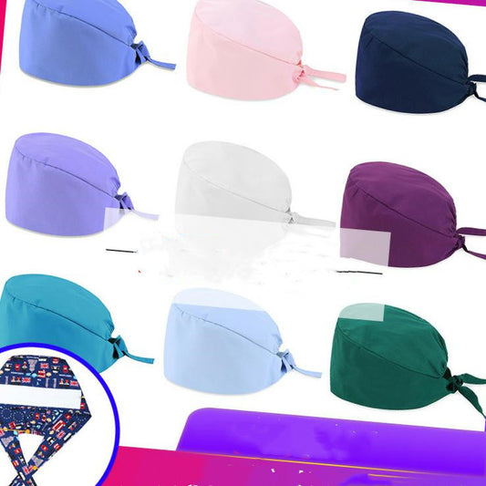 Pure Cotton Adjustable Nurse Cap – White Surgical Headwear for Women Doctors & Nurses