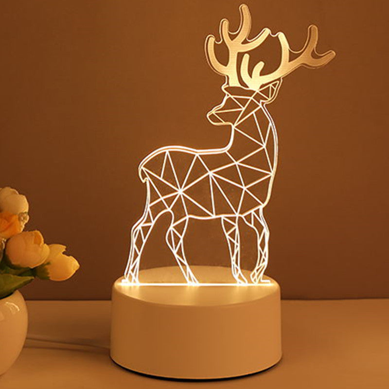3D Acrylic LED Night Light – USB Neon Sign Lamp for Bedroom, Christmas, and Valentine’s Day Decor