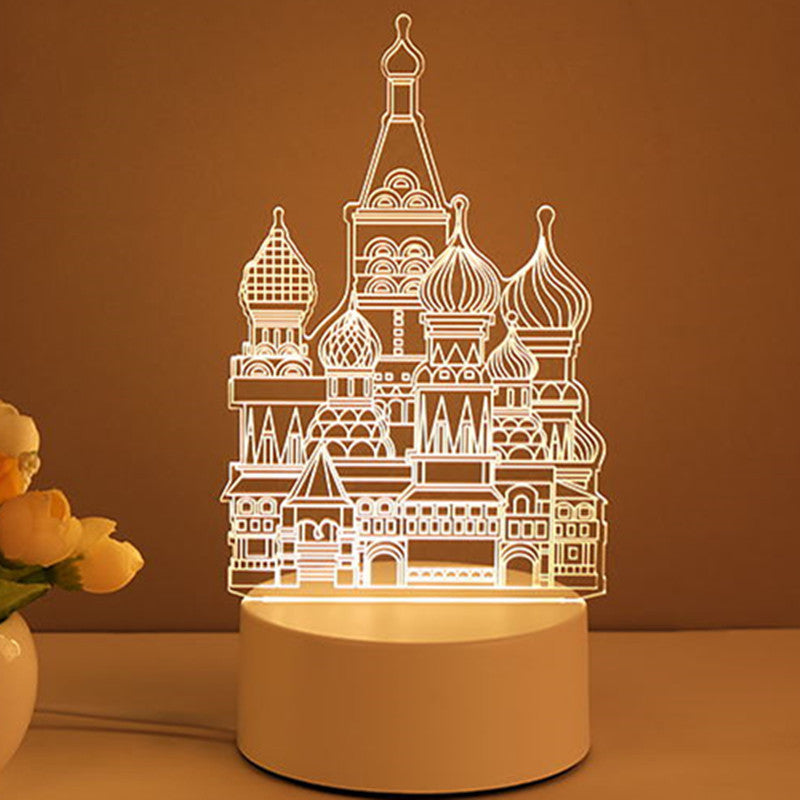 3D Acrylic LED Night Light – USB Neon Sign Lamp for Bedroom, Christmas, and Valentine’s Day Decor