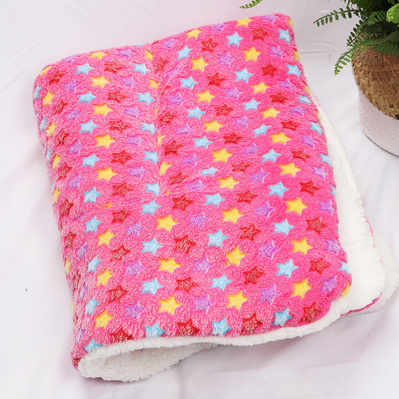 Pet Fleece Blanket – Soft Warm Mat for Dogs, Cats & Small Animals