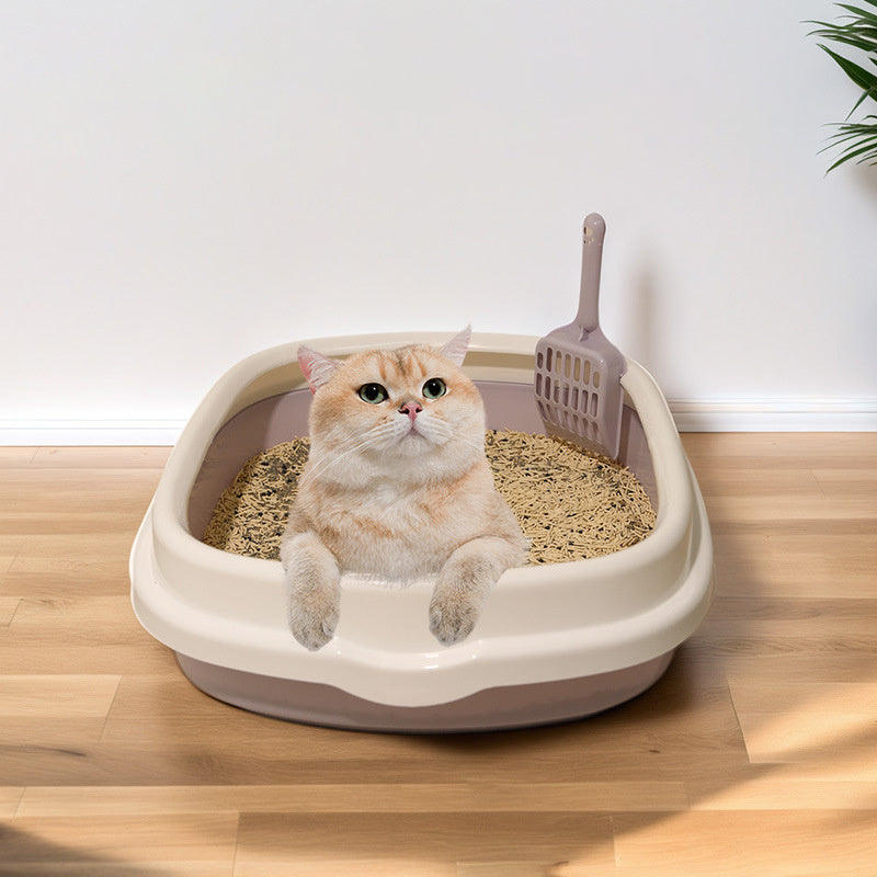 Pet Toilet Training Litter Box – Plastic Sand Tray with Scoop for Cats & Dogs