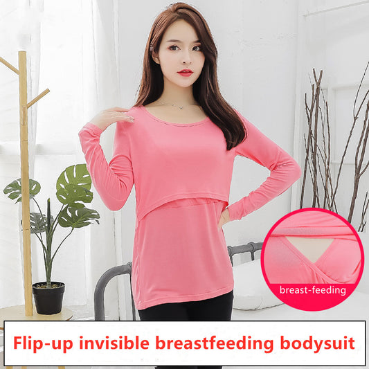 Maternity T-Shirt – Pregnancy & Nursing Top for Comfortable Feeding