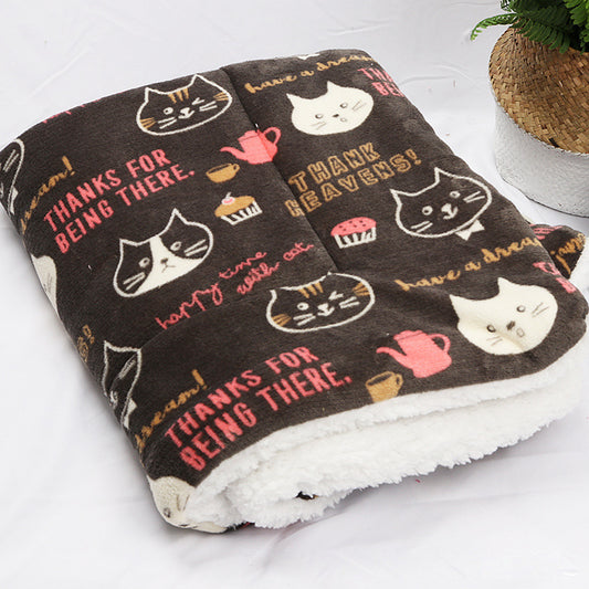 Pet Fleece Blanket – Soft Warm Mat for Dogs, Cats & Small Animals