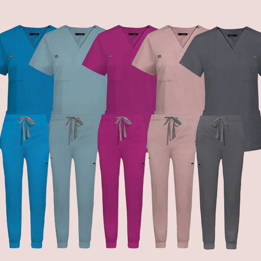 Medical Scrub Suit – V-Neck Short Sleeve Uniform for Nurses & Clinics