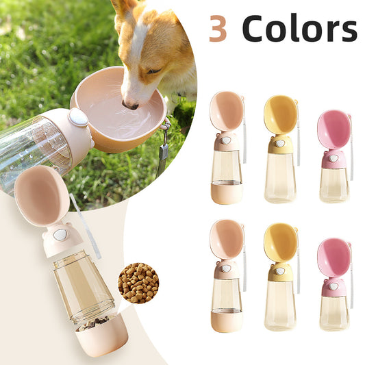 Outdoor Pet Water Bottle & Feeder | Portable Travel Bowl for Dogs & Cats