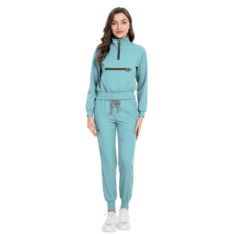 Stretch Surgical Nurse Suit – Jogger-Style Split Gown for Hospital & Clinic Wear
