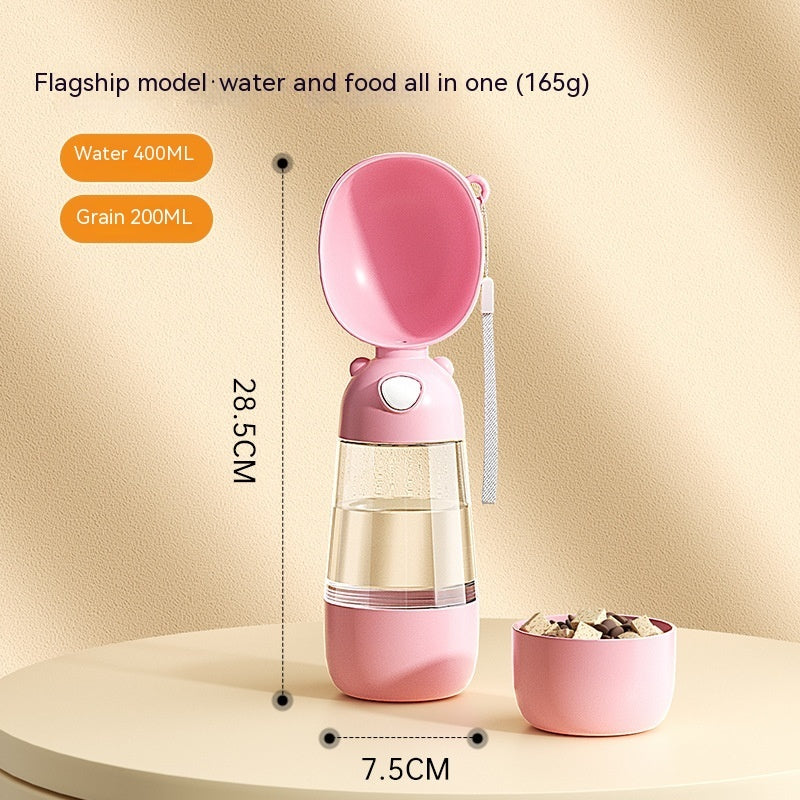 Outdoor Pet Water Bottle & Feeder | Portable Travel Bowl for Dogs & Cats