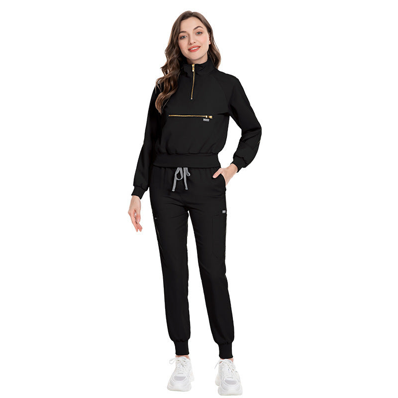 Stretch Surgical Nurse Suit – Jogger-Style Split Gown for Hospital & Clinic Wear