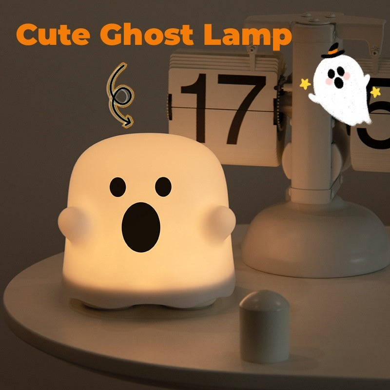 Halloween Silicone LED Night Lamp | Touch Sensor Bedside Light for Kids, Bedrooms & Holiday Décor