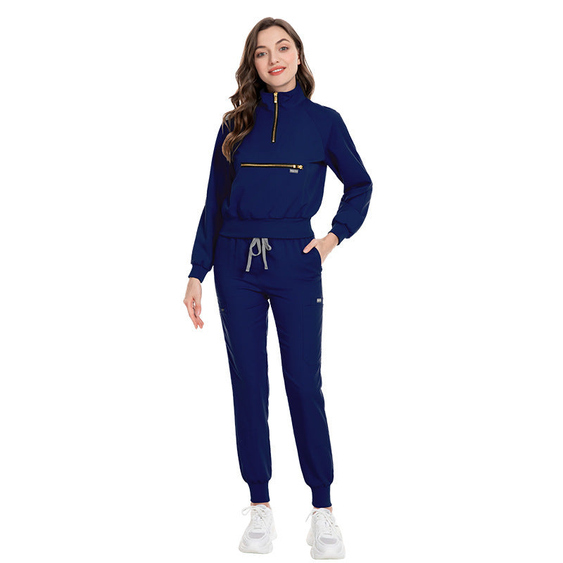 Stretch Surgical Nurse Suit – Jogger-Style Split Gown for Hospital & Clinic Wear