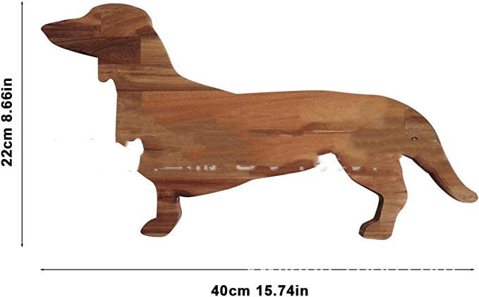 Wooden Dog-Shaped Dinner Plate – Cute Chopping Board for Kids and Family Meals