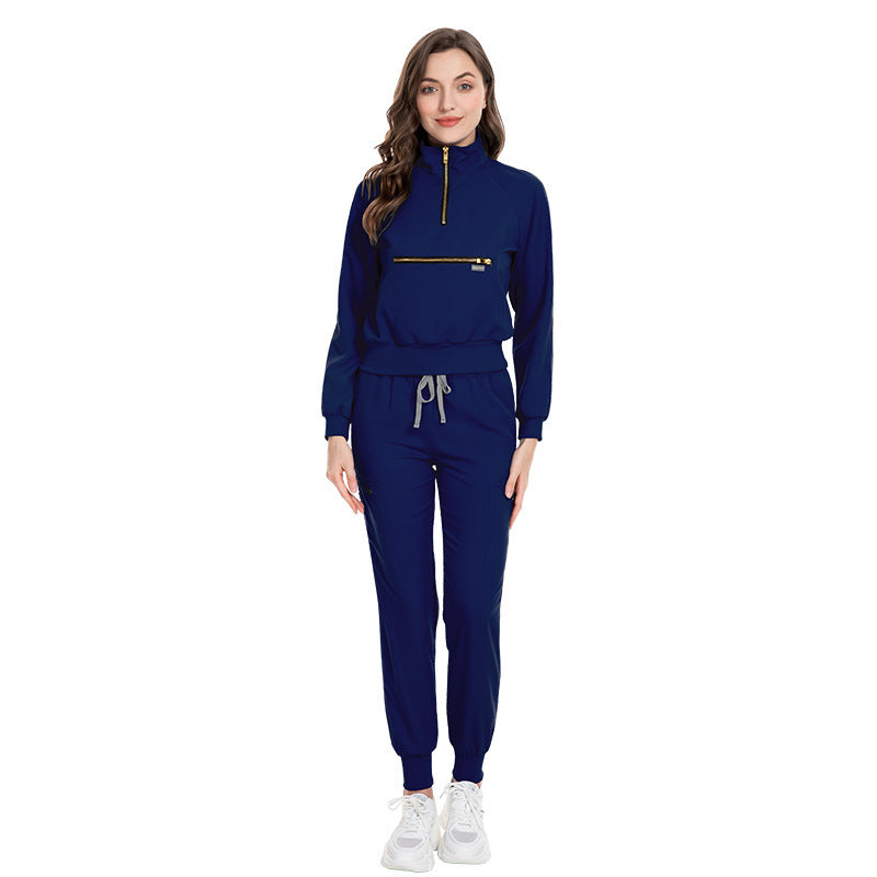 Stretch Surgical Nurse Suit – Jogger-Style Split Gown for Hospital & Clinic Wear