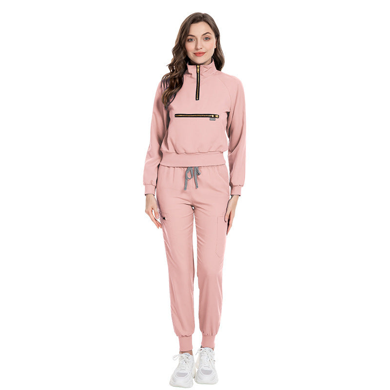 Stretch Surgical Nurse Suit – Jogger-Style Split Gown for Hospital & Clinic Wear