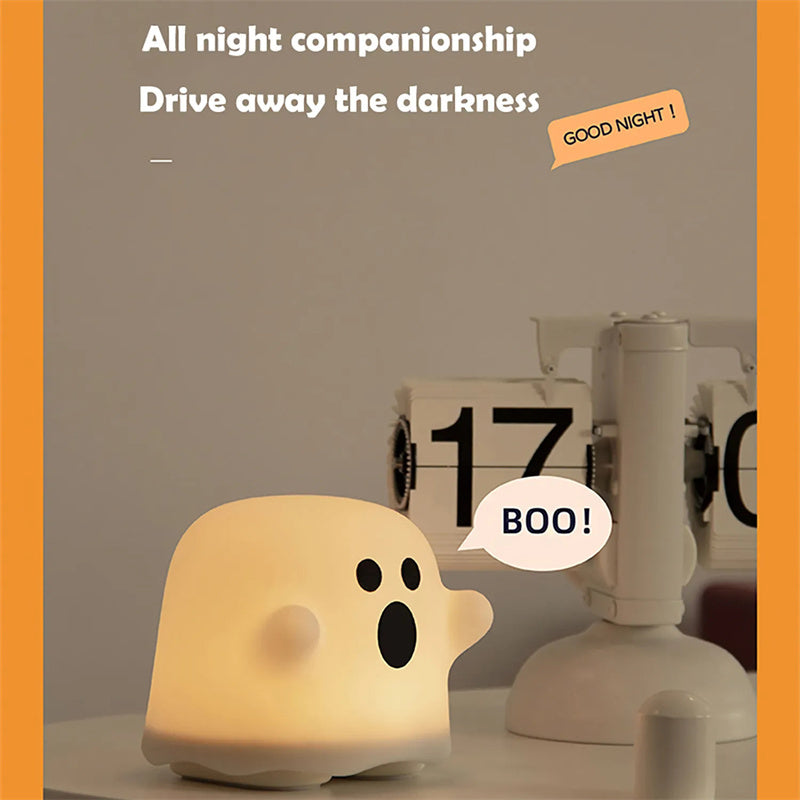Halloween Silicone LED Night Lamp | Touch Sensor Bedside Light for Kids, Bedrooms & Holiday Décor