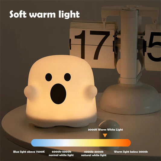 Halloween Silicone LED Night Lamp | Touch Sensor Bedside Light for Kids, Bedrooms & Holiday Décor