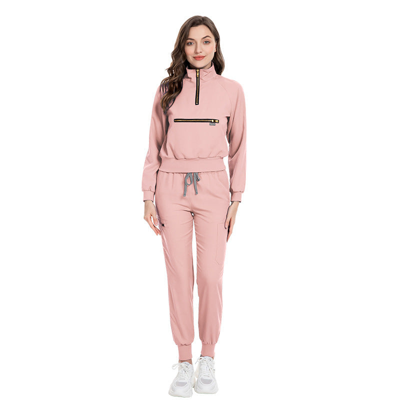 Stretch Surgical Nurse Suit – Jogger-Style Split Gown for Hospital & Clinic Wear