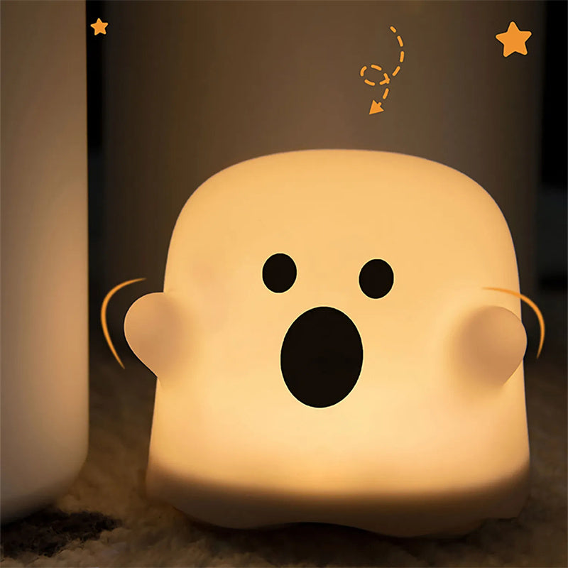 Halloween Silicone LED Night Lamp | Touch Sensor Bedside Light for Kids, Bedrooms & Holiday Décor