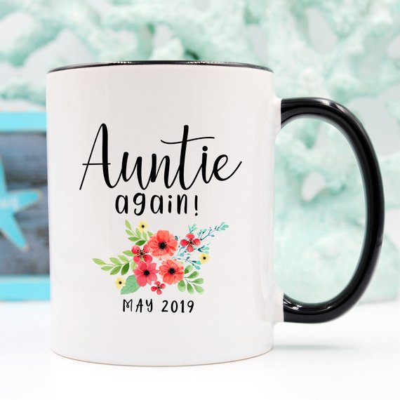 Aunt Pregnancy Announcement Cup Auntie Pregnancy