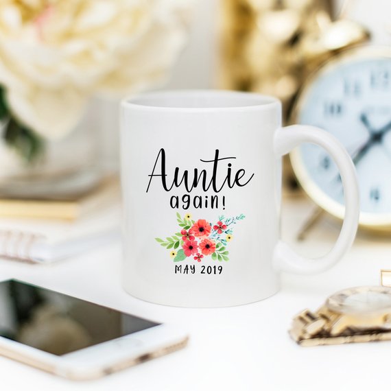 Aunt Pregnancy Announcement Cup Auntie Pregnancy